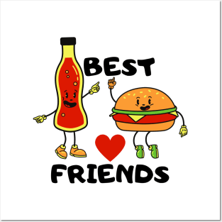 Hamburger and drink best friends Posters and Art